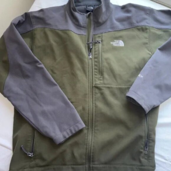 The North Face Apex Bionic Jacket Men's XL Green Gray Soft Shell - Picture 1 of 13